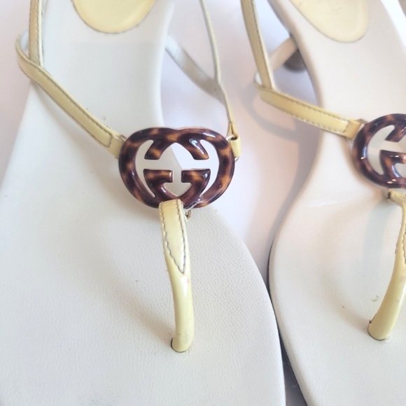 Gucci Brit pale yellow low heels, size 7 - Picture 4 of 12